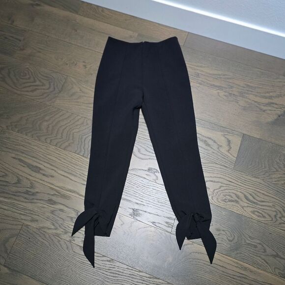 Carmen March High Waisted Skinny Tie Pant in Black - Picture 9 of 13